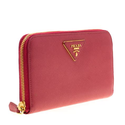 prada saffiano leather wallet zip around